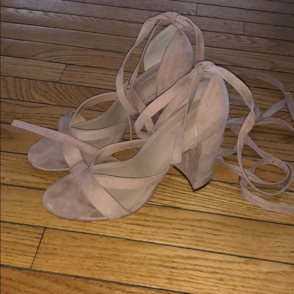 Tie up heels worn once